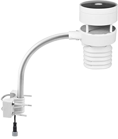 ECOWITT Stazione Meteo, sensore esterno ad ultrasuoni wireless 6 in 1, barometro, temperatura, monitor di umidità, server meteorologico, solo accessorio, non utilizzabile da solo, LCD