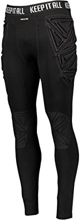 KEEPERsport Torwart Unterziehhose gepolstert - Lange Protektionshose für Torhüter Underwear - Größe S-XXL - schwarz