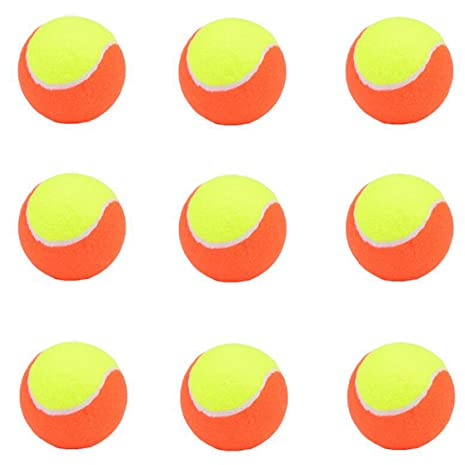 Wanjorlay 9 Tennisbälle für den Strand, weich, elastisch, aus Gummi, Sport, Training, hohe Qualität
