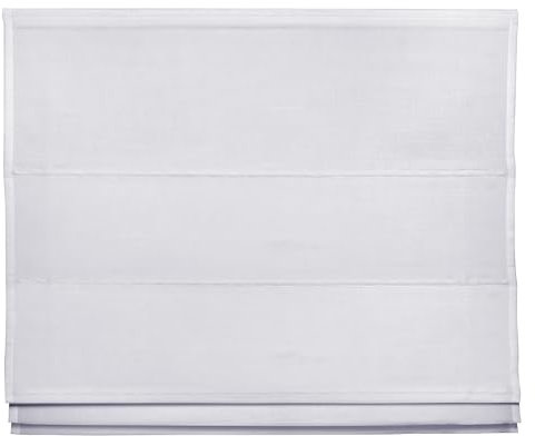 Easydeco - Faltrollo mit Stangen aus Leinen Easyfix ohne Bohren, 100 x 180 cm