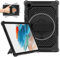 ROISKIN Hülle für Samsung Galaxy Tab A8 10.5 Zoll: Stoßfeste Robuste Schutzhülle mit 360° Rotation Stand/Handschlaufe für Kinder, Jungen, Mädchen - Samsung Tablet A8 2021, Schwarz