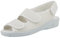 JOMIX Hausschuhe Klettverschluss Orthopädische Schuhe Flauschig Sandalen Weite H Rutschfeste Puschen Indoor Diabetiker Schuhe Senioren (Weiß 38 EU, ES2501)