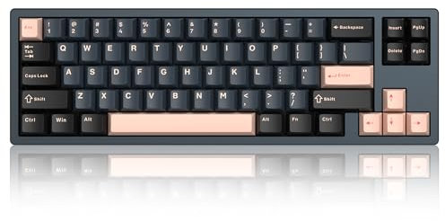 MageGee Captain72 Rapid Trigger Magnetic Switch Keyboard, 65% Wired Hall Effect Mechanical Gaming Keyboard w/Adjustable Actuation, CNC Aluminum Frame, Gasket Hot Swappable RGB Creamy Keyboard (Blue)
