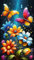 ARTGOTO Peinture par Numero Adulte Grand Format,40x70cm Peinture par Numéro Adulte Fleurs Papillon A,Paint by Numbers for Adults pour Décoration Murale(Sans Cadre)