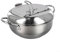 Freidora innovadora freidora de acero inoxidable que incluye una tapa desmontable, estante de drenaje de aceite y termómetro integrado para resultados perfectos (201 + 20 cm)