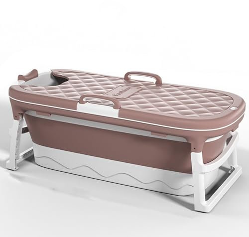 Baignoire pliable – Lavabo pliable mobile pour petites salles de bains – Baignoire de voyage avec housse – Chaise longue de douche