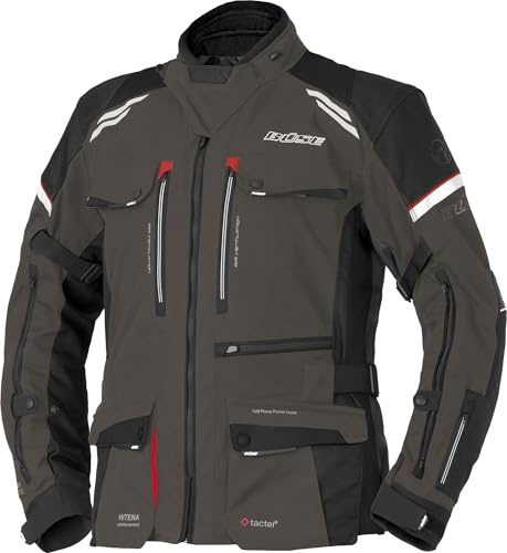 Büse Highland III wasserdichte Motorrad Textiljacke, schiefer, 58