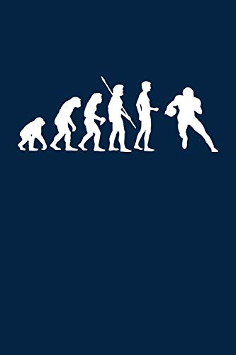 Evolution Footballspieler: Notizbuch / Notizheft für American Football Footballer-in A5 (6x9in) liniert mit Linien