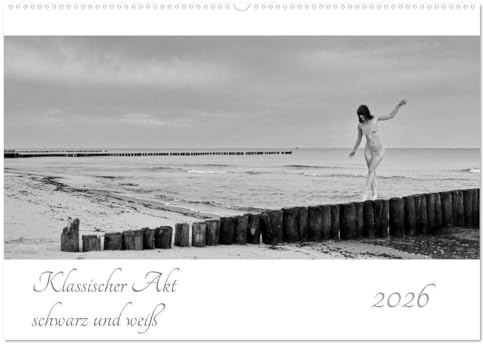 Klassischer Akt schwarz und weiß (Wandkalender 2026 DIN A2 quer), CALVENDO Monatskalender: 13 klassische Aktaufnahmen in schwarz und weiß (CALVENDO Erotik)