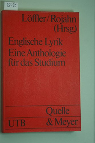 Englische Lyrik - Eine Anthologie für das Studium