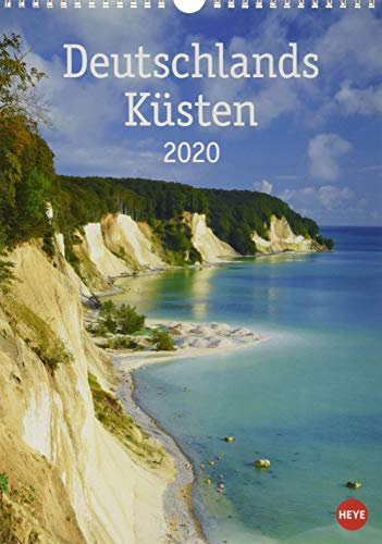 Deutschlands Küsten. Wandkalender 2020. Monatskalendarium. Spiralbindung. Format 23,5 x 33,5 cm