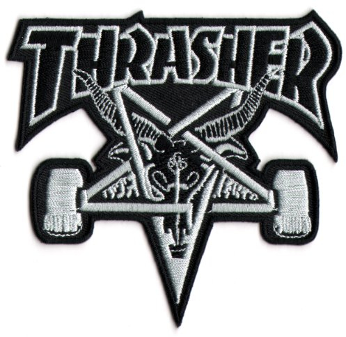 Thrasher Skateboard Magazine Punk Rock Music Skateboard Patch / Aufnäher, zum Aufbügeln oder Aufnähen, neu