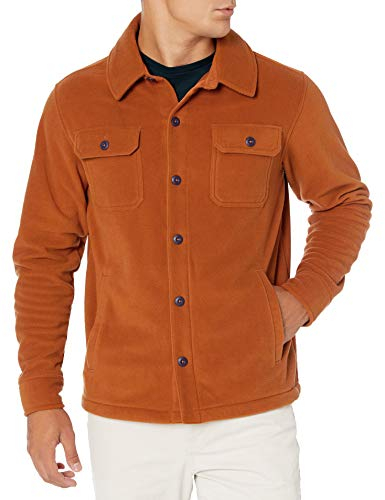 Amazon Essentials Herren Langärmlige Polarfleece-Hemdjacke Für Den Winter, Muskat, M