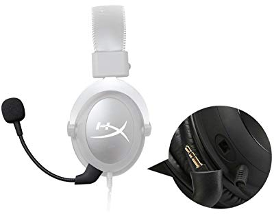 -HyperX Game Mic 3,5 mm Uncleligt Mikrofon Boom für Kingston HyperX Cloud X, Cloud 2 II, Cloud Core und Cloud Pro Silver Gaming Headset