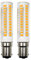 ASAIHKUN B15D LED Glühbirne, 6W Halogen- Ersatz 60W, AC 220V -240V, kein Flackern, B15-Bajonett für Wohnzimmer, Schlafzimmer, Nähmaschinen, Nicht Dimmbar, Warmweiß 3000K, 2er-Pack