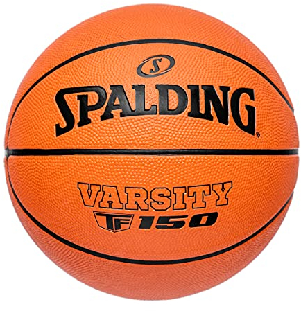 Spalding - Varsity TF-150 - Klassische Farbe - Basketballball - Größe 7 - Basketball - Zertifizierter Ball - Material: Gummi - Outdoor - Rutschfest - Hervorragender Grip - Sehr widerstandsfähig