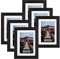BEYAHELA Bilderrahmen 13x18 cm Schwarz 6er Set,Holz Bilderrahmen,mit Passepartout 10x15cm Bilderrahmen,HD-Glas MDF Holz Rahmen,Posterrahmen,zum Aufhängen&Aufstellen, für Fotos, Poster, Puzzles