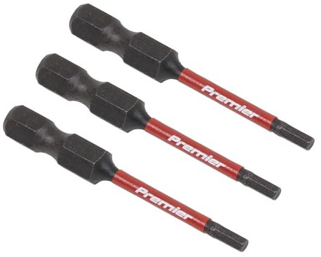 Sealey 3pc 50mm Hex 2.5mm Impact Power Tool Bit Set - AK8235