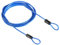 PATIKIL Security Steel Cable 2.5mm x 2m/6.56ft Coated Luggage Lock Wire Rope with Double Loop Blue