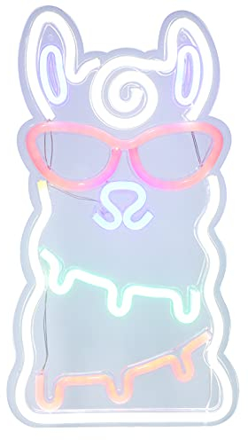 LED-Neonlicht, Alpaka-Form, Wand, Neonschild, süßes Stimmungslicht, USB, wiederaufladbar, Kinder, Kinderzimmer, dekorativ, Club, Garage, Zuhause, Party, Dekoration