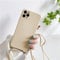 Hadwii Handykette Hülle für iPhone 12 Pro HandyHülle mit Kordel zum Umhängen, Soft TPU Silikon Cover mit Band Hülle [Einstellbar] [Abnehmbar] Necklace Case für iPhone 12 Pro, Weizen