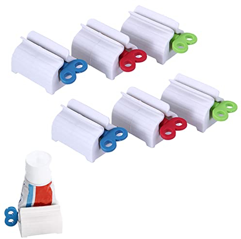 Presse Dentifrice, Tube Squeezer, Presse Tube De Dentifrice, Tube Presse Dentifrice, Presse-Tube pour Dentifrice, Crème pour Les Mains, Lait Démaquillant, Tubes de Peinture, Cosmétiques, 6 Pièces