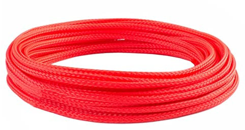 MOCNT 6mm Gaine Câble Tressée Extensible PET Manchon de Câble Fil Rangement Câble PET Cache Câble Souple Électriques Gestion Câble Flexible Protection Tube Tuyau Rouge 10 Mètres