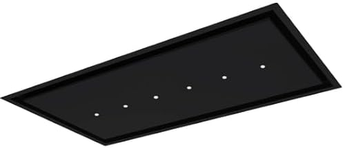 ROBLIN Hotte de plafond Aqua 120 cm, noir mat, 820 m3/h, Télécommande