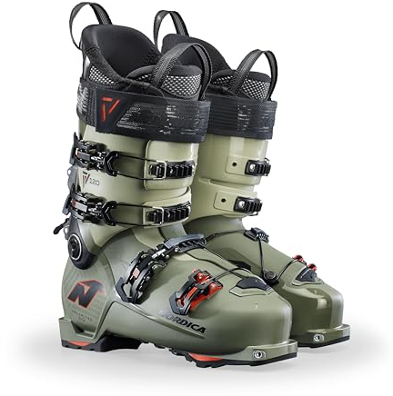NORDICA Herren Tri Force Cuff Medium Volume Unlimited 120 DYN All-Mountain Touring Skischuh, Grün/Schwarz/Rot, 30.5