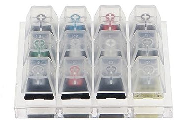 12 Chiave Cherry MX Switch Tester Albero Strumento di Prova Con Acrilico Base Vuota Keycaps Per Tastiera Da Gioco Meccanica Tastiera Interruttore Tester