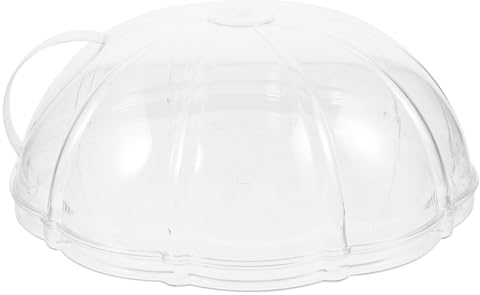 UPKOCH Cubierta para Salpicaduras De Microondas Tapa Transparente con Asa para Pastel Postre Cúpula Cubiertas para Alimentos Protector contra Salpicaduras Tapa para Cocina Cubierta para
