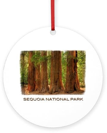 CafePress SEQUOIA 4 Round MDF Wood Ornament