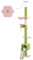 PAWZ Road Blume Kratzbaum deckenhoch, Blumen-Katzenbaum vom Boden bis zur Decke verstellbar höhenverstellbar 216-273cm, Katzenturm mit Hängematte und Katzenhöhle, Anti-Sturzgurt Rosa