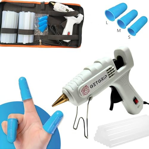 Pistolet à Colle Chaud 80w – 30 Bâtons (150 mm), 3 Protège-Doigts & Pochette de Transport| pistolet à colle loisirs-Chauffe Rapide en 3 Minutes – Idéal Bricolage, DIY, Réparations Maison