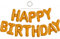 TONIFUL Licht Orange Happy Birthday Ballon Girlande,16 Zoll Licht Orange Folie Happy Birthday Folienballon Luftballon Geburtstagsballon Banner Helium Ballon für Geburtstag Party, Geburtstagsbanner
