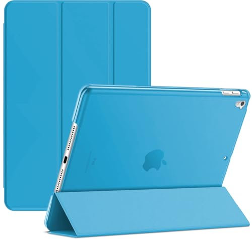 JNS Funda para iPad para Apple iPad 9.ª generación 2021/8.ª generación 2020/7.ª generación 2019, iPad de 10,2 Pulgadas, iPad 9/iPad 8/iPad 7 generación, Funda Delgada con Soporte. (Azul Claro)