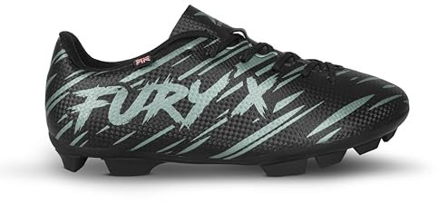 XXUMA Fury Black Metallic Green Football Shoes Size 5