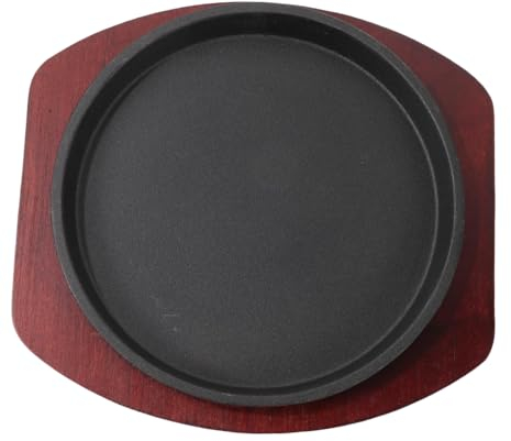 YISHUOYZBS 1 juego de platos para barbacoa, placa de parrilla para servidor, plato de servir carne, sartén de hierro fundido, bandeja de chisporroteo, plato de pescado a la parrilla, platos de carne