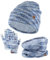 MARUKO Wintermütze Mütze Schal Handschuhe Set für Kinder, Mädchen Jungen Halswärmer Touchscreen Fäustlinge Weiches Fleece Futter Elastisch Sport Outdoor Geschenke für Kinder (Blau)