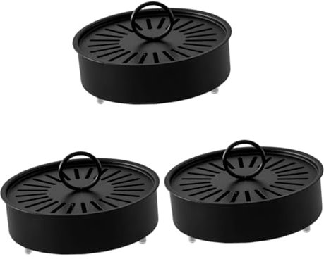 Cabilock 3 Piezas Caja de bobinas de de Forjado Quemador de Incienso de Porta Incienso ignífugo ahuyentador de Rejilla para