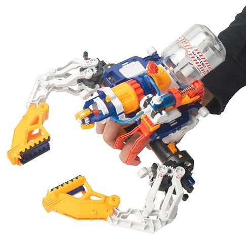 Construct & Create Mega Cyborg 5-in-1 Mint-Bausatz mit Wasserblaster | 181 Bauteile, fünf Modellvarianten, hydraulischer Wasserantrieb, Reichweite bis 6 m, tragbares Design und ohne Batterien
