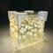 Blossom Box, DIY Tulips Cube Mirror Lamp, Tulpen Lampe, DIY Tulpen Nachtlicht Tulpe Lampe, Spiegel Blumen Nachtlicht, LED Tulpen Nachtlicht, Würfel Tulpenspiegel dekorative Tischleuchte (Gelb)