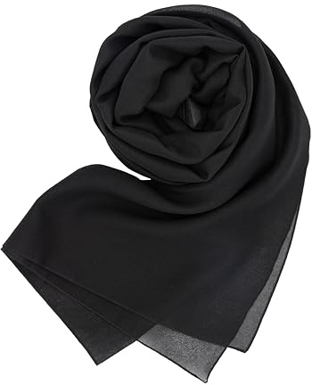 MAPIMANIA - Festliche Stola für Abendkleid Schwarz Made in Italy 200x80, Chiffon Bolero Damen festlich, Sommerschal für Hochzeit, Schal Sommer