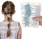 JJUNW 8Stück Schneeflocken Haarspange, Weihnachts Schneeflocken Haarnadel, Blau Weiß Weihnachts Haar Accessoires für Frauen Haarspange Festliche Schneeflocken Haarnadeln Party Ferien Haar Accessoire