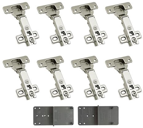 LOOTICH 105 Grado Battuta Esterna Cerniere per Porte 35 mm senza Ammortizzatore con Chiusura Automatica Cucina Cerniera Armadio Porta per Ante Mobili 8 Pezzi