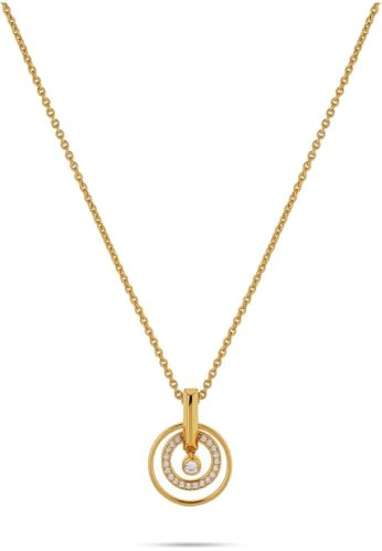 JETTE Damen-Kette 925er Silber, recycelt Zirkonia One Size, Gelbgold 32028444