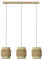 Vicco 3er Pendelleuchte Morten, Pendelleuchte, Rattan/Creme, 70 x 120 cm
