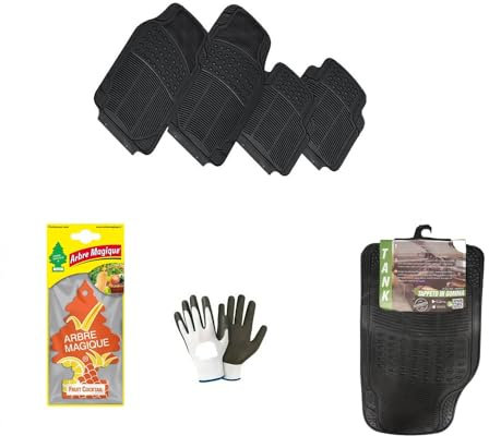 COMPATIBILE CON FIAT TIPO 4P TAPPETINI IN GOMMA PER AUTO SET TAPPETI ANTISCIVOLO NERI CON PRETAGLI 4 PEZZI 2 ANTERIORI: 72X44CM+2 POSTERIORI: 46X43CM