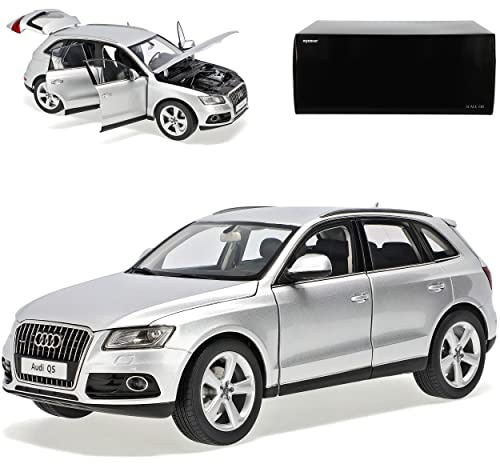 alles-meine.de GmbH A*u*d*i Q5 S-Line EIS Silber Modell Ab 2008 Ab Facelift 2012 1/18 Kyosho Modell Auto mit individiuellem Wunschkennzeichen