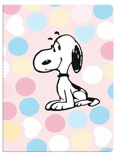 Premium Paper Notizbuch, Peanuts Snoopy sitzend (15 x 21 cm)